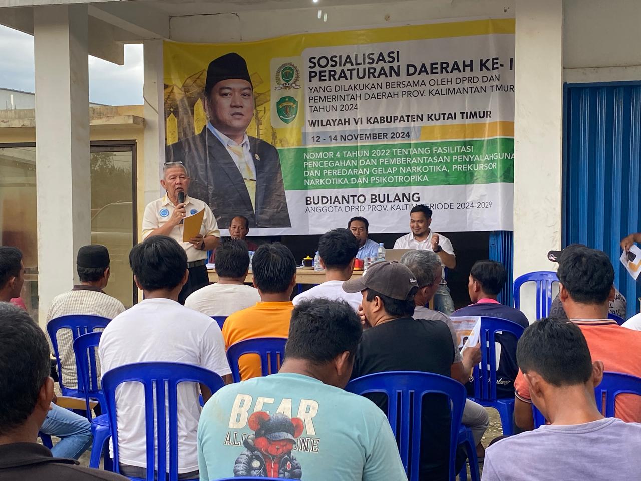 Budianto Bulang Sosialisasikan Perda Anti-Narkotika di Muara Wahau