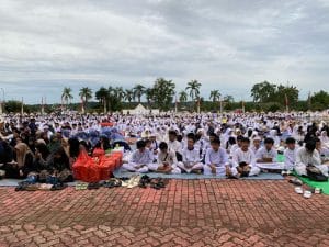KUNCI KEBERHASILAN. Gerakan Etam Mengaji (GEMA) di Lapangan Upacara Kantor Bupati Kukar, Senin (17/3/2025).