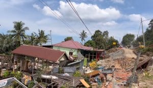 Situasi Setelah Longsor di Desa Batuah, Kukar.