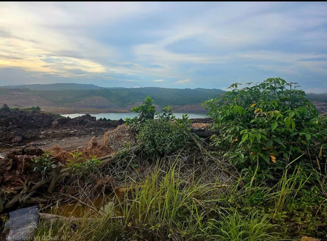 Lahan Bekas Tambang di Desa Loa Raya, Kukar.