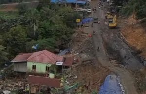 Kondisi Longsor di Desa Batuah, Kukar.