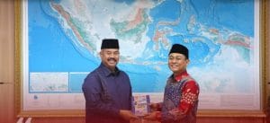Bupati Kutai Kartanegara Edi Damansyah bersama Sekretaris Utama BIG RI, R.A Belinda Arunawati Margono, menandatangani Nota Kesepahaman Kerjasama periode 2025-2029, Rabu (21/5/2025) di Bogor.