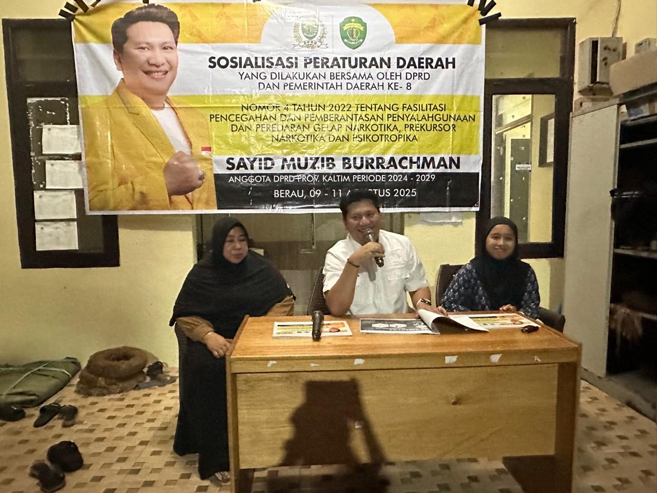 PERDA. Sayid Muziburrachman tekankan kesadaran masyarakat dalam melawan bahaya narkoba.